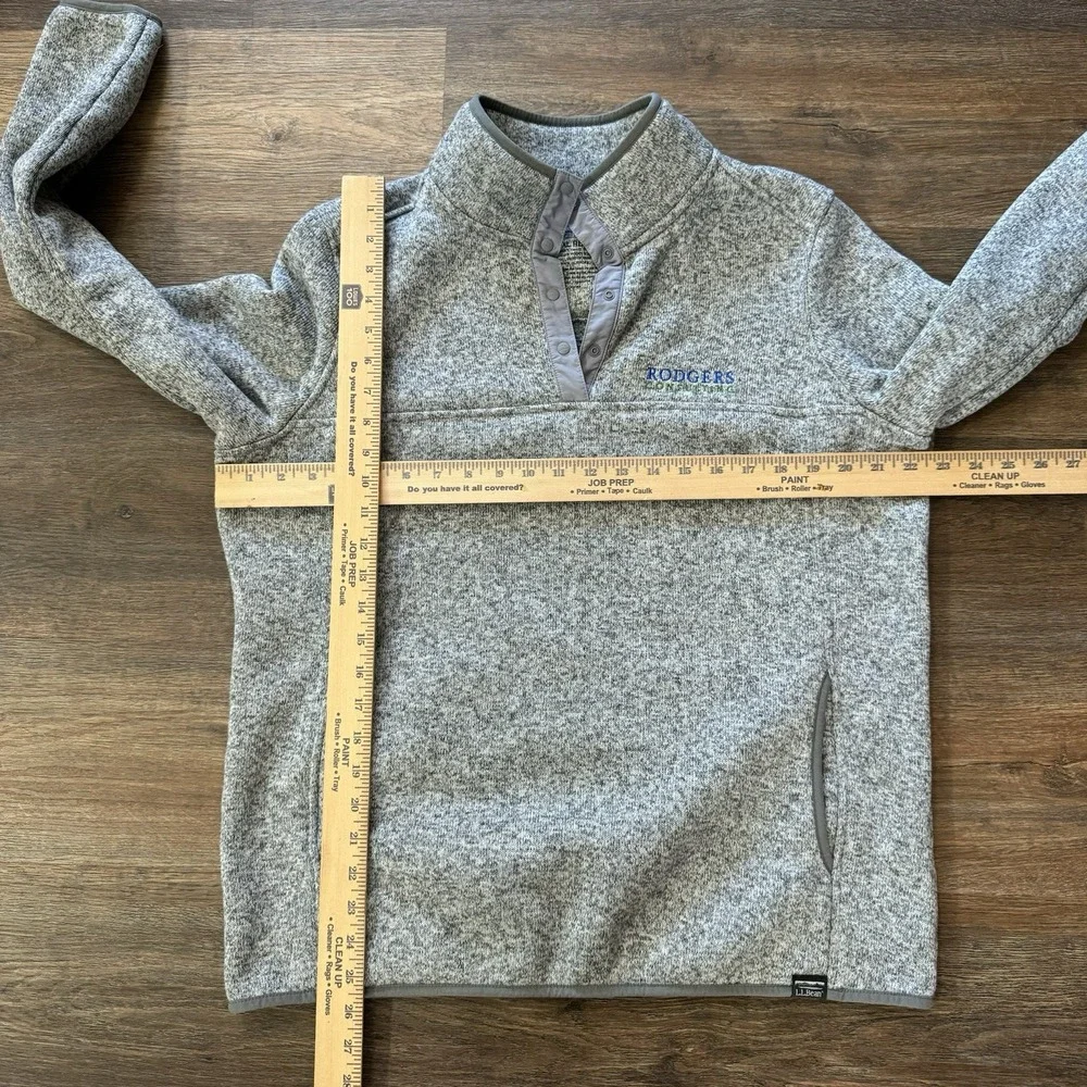 LL Bean Women's Sweater Fleece 1/4 Snap Pullover Sz XL Company Logo Better Sweat